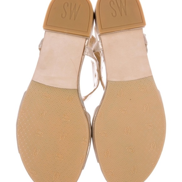 Stuart Weitzman Cuffy gold grommet sandals, US 7 - Picture 5 of 8